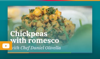 "Chickpeas with romesco" with Chef Daniel Olivella